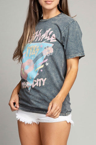 Nashville Music City Graphic Top *Online Only* - Premium  at Lonnys NY - Just $45! Shop Womens clothing now 