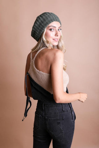 Boucle Rib Knit Beret *Online Only* - Premium  at Lonnys NY - Just $25! Shop Womens clothing now 