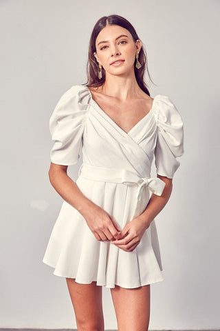 Wrap Front Side Tie Romper  *Online Only* - Premium  at Lonnys NY - Just $59.80! Shop Womens clothing now 