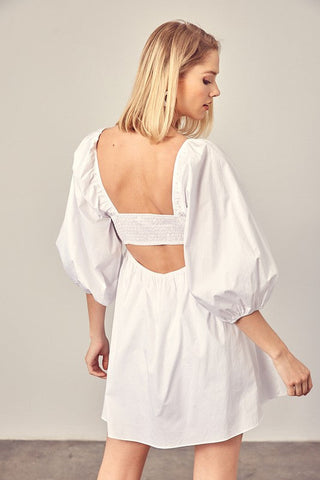 Tie Front Puff Sleeve Romper Dress  *Online Only* - Premium dresses from Mustard Seed - Just $70.80! Shop now 