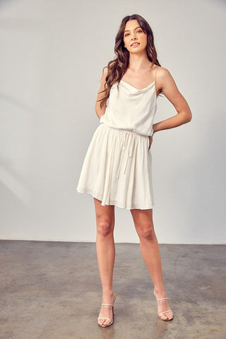 Cowl Neck Beaded Strap Dress  *Online Only* - Premium  at Lonnys NY - Just $92! Shop Womens clothing now 