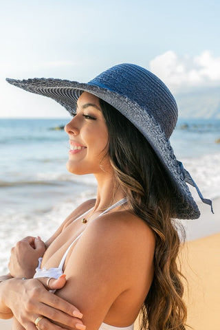 Scallop Edge Bow Accent Sunhat  *Online Only* - Premium hats at Lonnys NY - Just $42! Shop Womens clothing now 