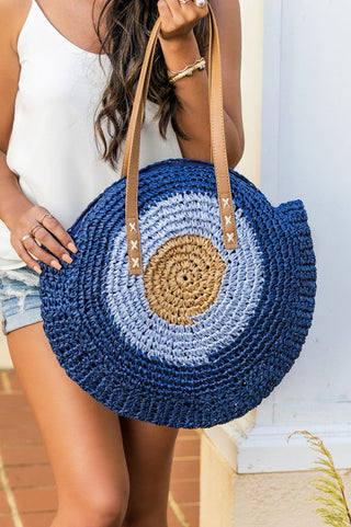 Straw Circle Tote *Online Only* - Premium Bags at Lonnys NY - Just $60! Shop Womens clothing now 