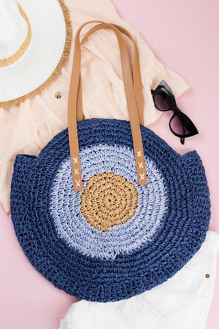 Straw Circle Tote *Online Only* - Premium Bags at Lonnys NY - Just $60! Shop Womens clothing now 