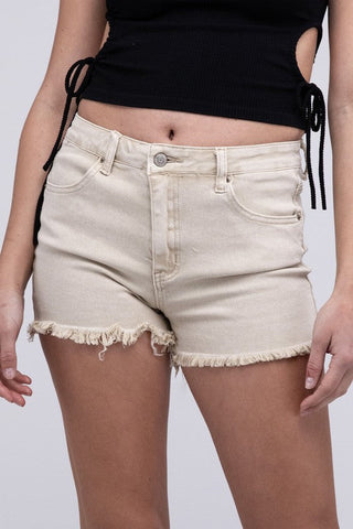 Acid Washed Frayed Cutoff Hem Shorts  *Online Only* - Premium shorts at Lonnys NY - Just $50! Shop Womens clothing now 