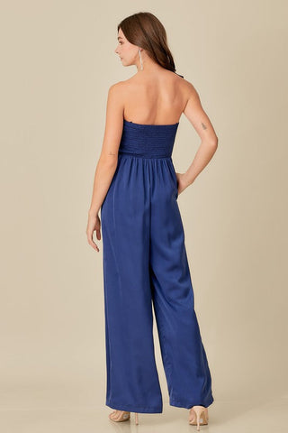 Overlapping Top Detailed Jumpsuit  *Online Only* - Premium romper at Lonnys NY - Just $72! Shop Womens clothing now 