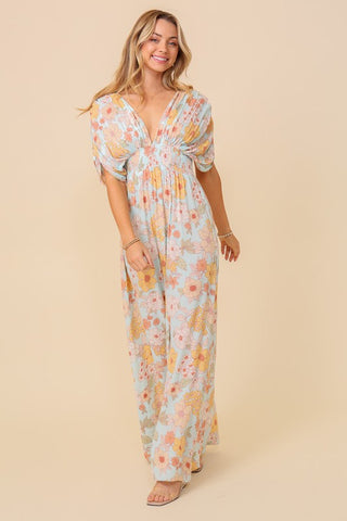 Floral Print Brunch Spring Summer Maxi Sundress - Premium  from TIMING - Just $46.05! Shop now 