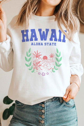 HAWAII ALOHA STATE GRAPHIC SWEATSHIRT *Online Only* - Premium  at Lonnys NY - Just $66.63! Shop Womens clothing now 