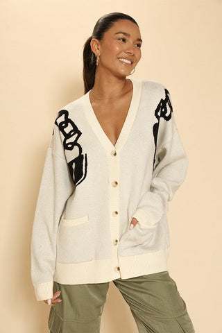Lock and key chain cardigan *Online Only* - Premium  from Miss Sparkling - Just $64.68! Shop now 