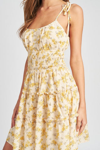 SPAGHETTI STRAP MINI DRESS WITH SMOCKED WAIST *Online Only* - Premium  at Lonnys NY - Just $74.75! Shop Womens clothing now 