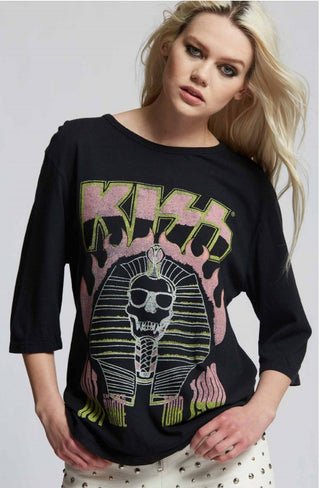 Kiss Hot in the Shade Tour 3/4 Sleeve Tee *Online Only* - Premium Shirts & Tops from Recycled Karma - Just $71.50! Shop now 