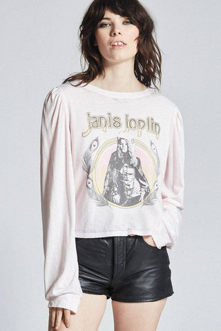 Janis Joplin Puff Long Sleeve Band Tee *Online Only* - Premium Shirts & Tops at Lonnys NY - Just $78! Shop Womens clothing now 