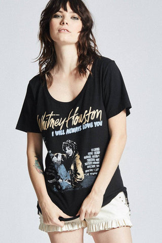 Whitney Houston Vintage Scoop Neck Band Tee *Online Only* - Premium Shirts & Tops from Recycled Karma - Just $71.50! Shop now 