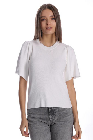 Minnie Rose Viscose Blend Flared Top - Premium Shirts & Tops at Lonnys NY - Just $225! Shop Womens clothing now 
