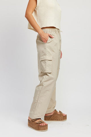 STRAIGHT LEG PANTS WITH ELASTIC WAIST BAND *Online Only* - Premium  at Lonnys NY - Just $90! Shop Womens clothing now 
