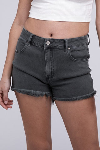 Acid Washed Frayed Cutoff Hem Shorts  *Online Only* - Premium shorts at Lonnys NY - Just $50! Shop Womens clothing now 