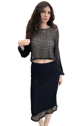 Pete Crochet Midi Skirt - Premium Skirts at Lonnys NY - Just $121! Shop Womens clothing now 