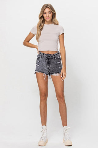 XS-S-M-L - SUPER HIGH RISE 2 TONED SHORT - Premium  from VERVET by Flying Monkey - Just $60! Shop now 