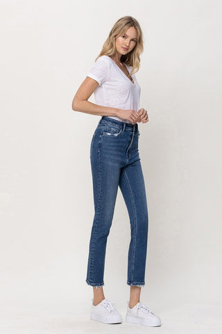 Flying Monkey STRETCH HIGH RISE SLIM STRAIGHT ANKLE *Online Only* - Premium Jeans at Lonnys NY - Just $82! Shop Womens clothing now 