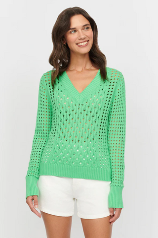 Isla AURELIE MULTI STITCH VEE Neck Sweater - Premium sweaters at Lonnys NY - Just $182! Shop Womens clothing now 