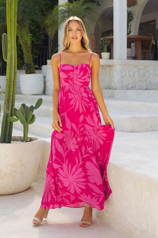 Caballero Marigold Shadow Roses Dress - Premium dresses from Caballero - Just $288! Shop now 