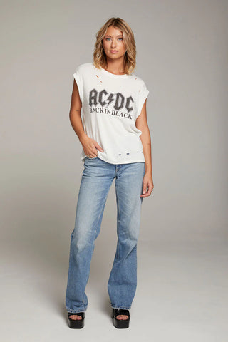 Chaser ACDC Back in Black Band Tee - Premium Tee Shirt at Lonnys NY - Just $64! Shop Womens clothing now 