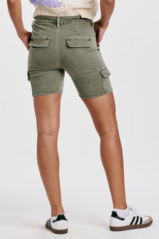 Dear John Denim RUTHIE SUPER HIGH RISE SHORTS ARMY MOSS - Premium Jeans at Lonnys NY - Just $84! Shop Womens clothing now 