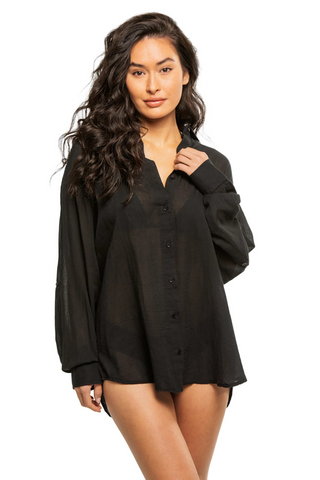 Elan Graphic Button Down Top - Premium Shirts & Tops at Lonnys NY - Just $73! Shop Womens clothing now 