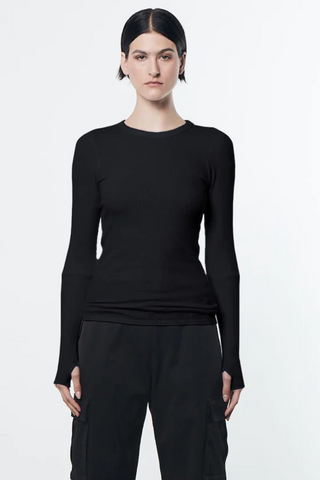 Enza Costa Cuffed L/S Crew - Premium Shirts & Tops at Lonnys NY - Just $165! Shop Womens clothing now 