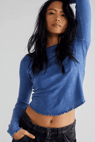 Free People Be my Baby Long Sleeve Top - Premium Shirts & Tops at Lonnys NY - Just $38! Shop Womens clothing now 