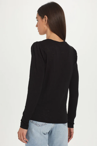 Goldie LONG SLEEVE PUFF SHOULDER TEE - Premium Shirts & Tops at Lonnys NY - Just $125! Shop Womens clothing now 