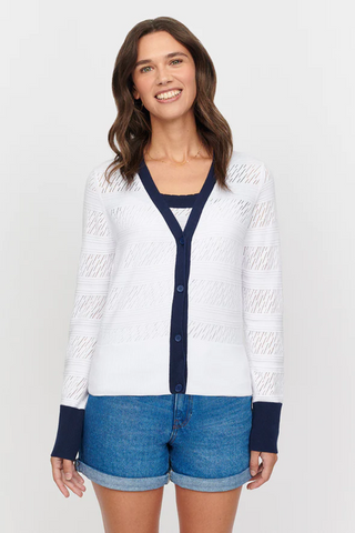 Isla ELODIE POINTELLE VEE CARDIGAN - Premium cardigan at Lonnys NY - Just $206! Shop Womens clothing now 