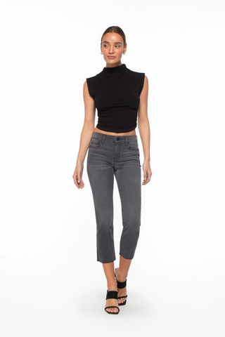 Parker Smith Byron Crop Straight w/Raw Hem in Carbon - Premium Jeans from Parker Smith - Just $209! Shop now 