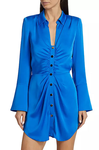 Ramy Brook Katelyn Long Sleeve Satin Shirt Dress - Premium dresses from RAMY BROOK - Just $545! Shop now 