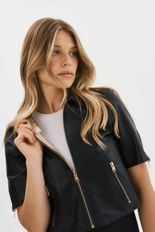 LA MARQUE Sevana| Reversible Leather Jacket - Premium Coats & Jackets from LA MARQUE - Just $495! Shop now 