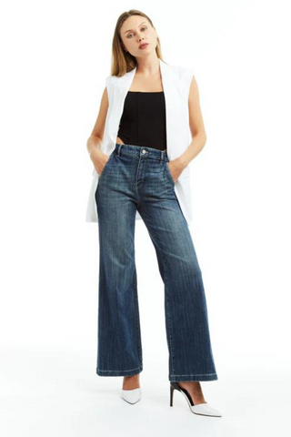 TRACTR High Rise Wide Leg Pant - Premium Jeans from TRACTR - Just $88! Shop now 