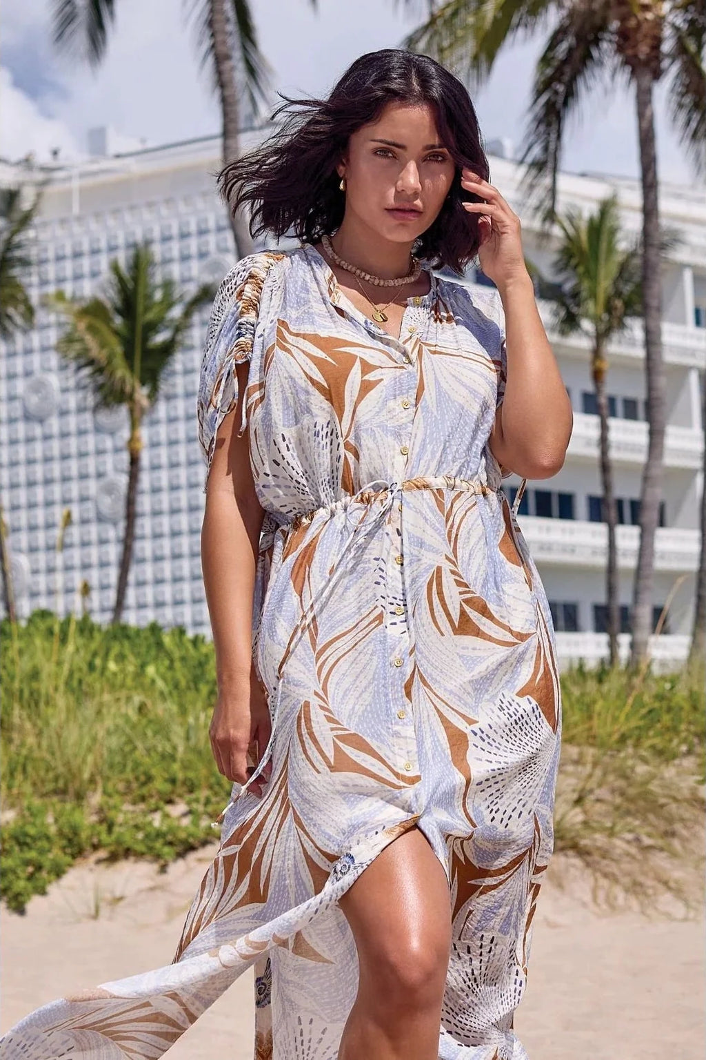 Tribal Maxi Dress Cover Up cayman / L / 7047xx