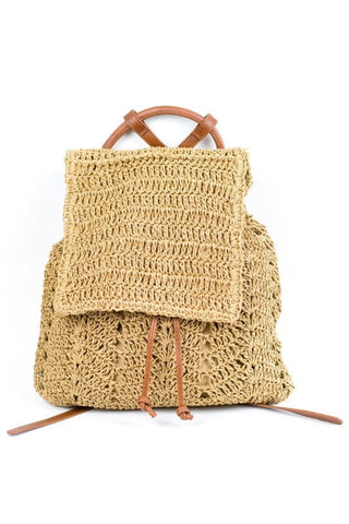 Woven Straw Backpack  *Online Only* - Premium Bags at Lonnys NY - Just $55! Shop Womens clothing now 