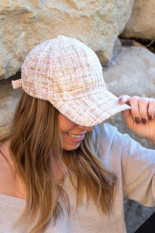 Tweed Sparkle Ball Cap - Premium  at Lonnys NY - Just $35! Shop Womens clothing now 