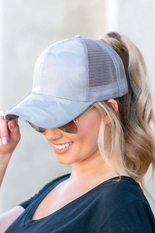 Messy Bun Cap *Online Only* - Premium  at Lonnys NY - Just $30! Shop Womens clothing now 
