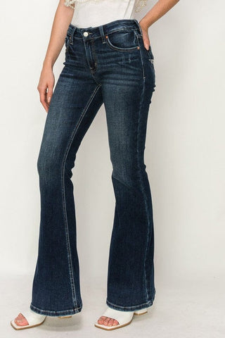 MID RISE FLARE STAR RHINESTONE ON POCKETS JEANS *Online Only* - Premium  at Lonnys NY - Just $110.63! Shop Womens clothing now 