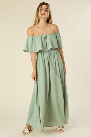 Swiss dot off-shoulder dress - Premium  at Lonnys NY - Just $45! Shop Womens clothing now 