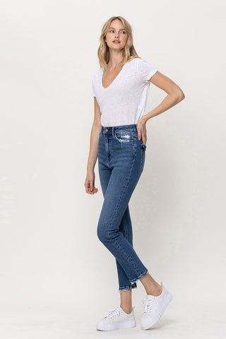 Flying Monkey STRETCH HIGH RISE SLIM STRAIGHT ANKLE *Online Only* - Premium Jeans from VERVET by Flying Monkey - Just $82! Shop now 