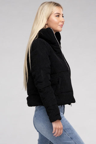 Corduroy Zip-Up Jacket *Online Only* - Premium  at Lonnys NY - Just $36! Shop Womens clothing now 
