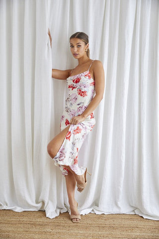 Floral Midi Cowl Neck Slip Dress *Online Only* - Premium  from One and Only Collective Inc - Just $81.13! Shop now 