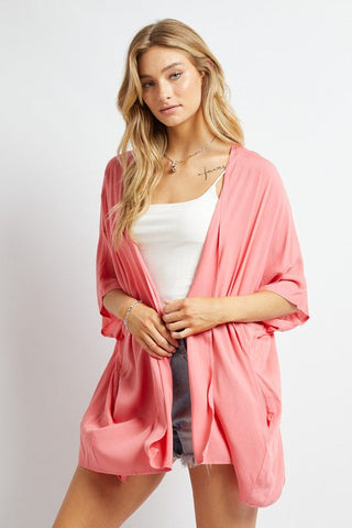 Favorite Solid Kimono Cardigan *Online Only* - Premium  at Lonnys NY - Just $45! Shop Womens clothing now 