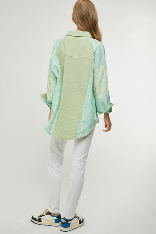 Plaid Stripe Shirt Top  *Online Only* - Premium  from Davi & Dani - Just $73! Shop now 
