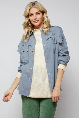 Sequin Long Sleeve Button Down Jacket *Online Only* - Premium  at Lonnys NY - Just $90! Shop Womens clothing now 