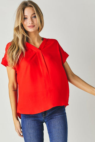 V-Neck Dolman Sleeve Solid Basic Top *Online Only* - Premium  at Lonnys NY - Just $45! Shop Womens clothing now 