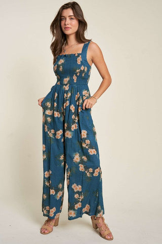 Floral Printed Ruffle Detail Jumpsuit *Online Only* - Premium  at Lonnys NY - Just $92! Shop Womens clothing now 